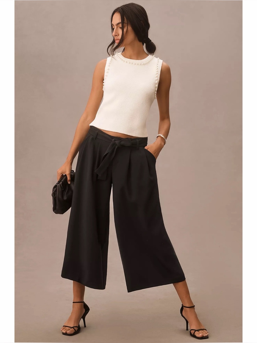 Anthropologie Maeve Tie-Waist Culottes